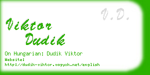 viktor dudik business card